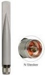 DeLOCK WLAN Antenne N Stecker, ungerichtet, 2,5 dBi, Grau (88452) - Bild 1