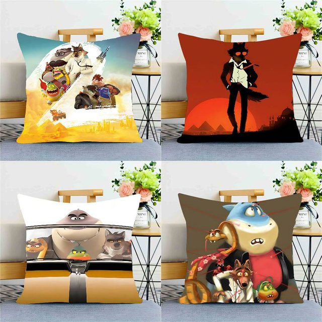 Anime The Bad Guys Kissenbezug quadratisch, Mehrfarbig, B/T: 40 x 40 cm - Bild 1