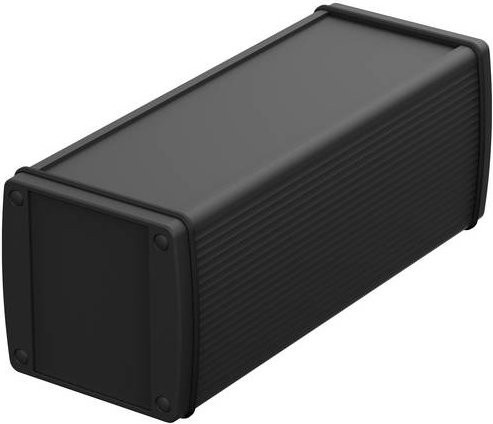 Bopla Alubos ABP 880-0200 Profil-Gehäuse aus Aluminium in Schwarz RAL 9005, B/H/T: 84 x 200 x 82 mm - Bild 1