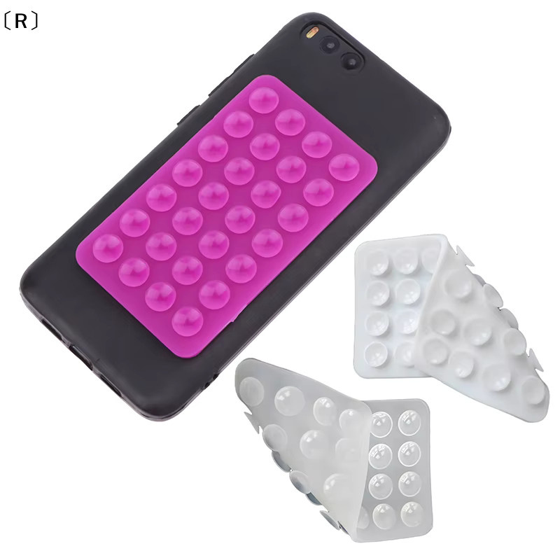 itariaR Selbstklebendes Saugnapf-Pad mit fester Unterlage, doppelseitiges Silikon-Saugnapf für die Handy-Befestigung, transparent - Bild 2