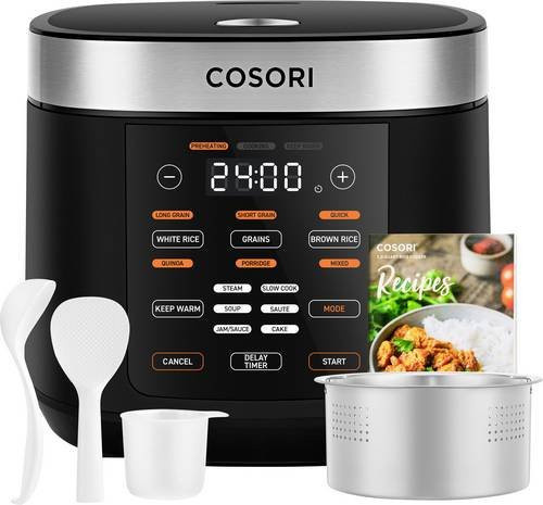 Cosori Multi-Cooker Chef Edition Reiskocher Schwarz Silber 5,0 Liter mit VeSync-App und Timerfunktion - Bild 1