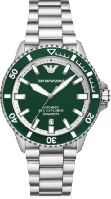 Emporio Armani Armbanduhr, Automatik, Edelstahl, 42,5 mm, Herren, grünes Zifferblatt - Bild 1