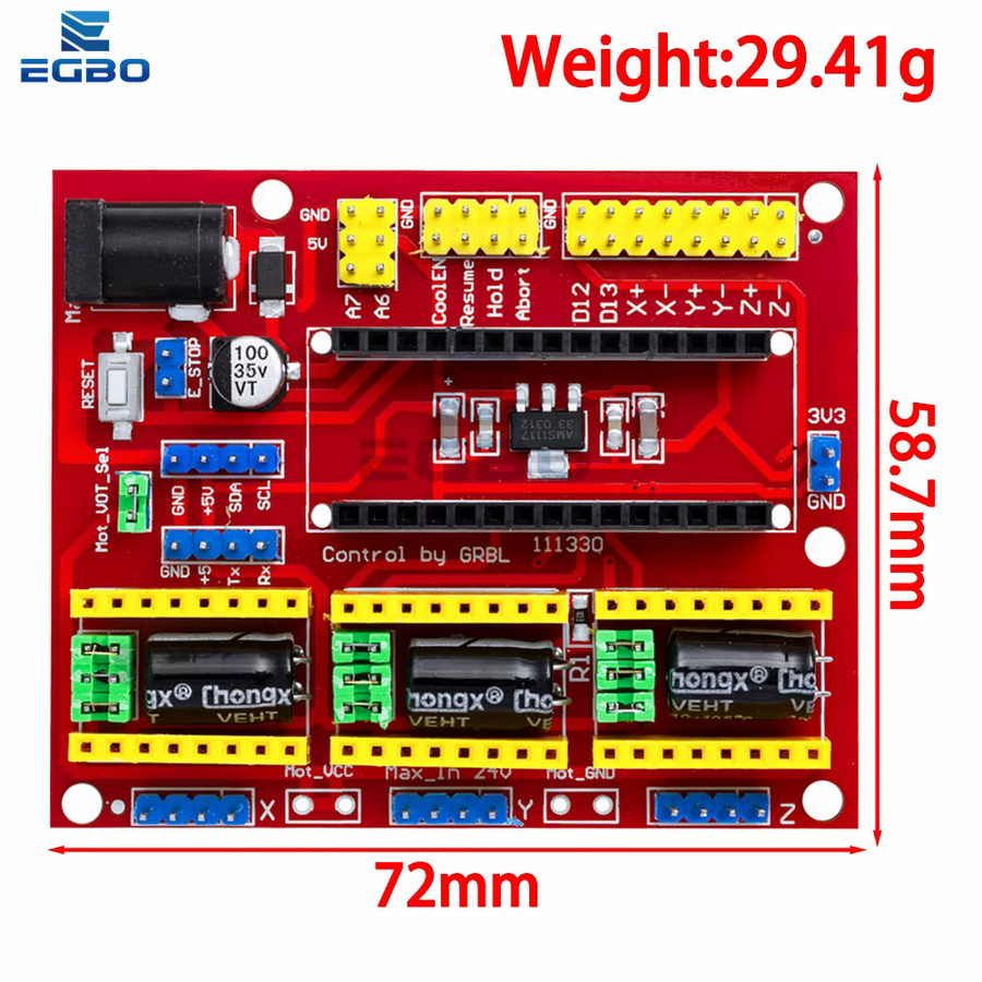 EGBO 3DV4 CNC Shield V4 mit Arduino Nano 3.0 und 3 Stück DRV8825 Reprap Schritttreiber-Set - Bild 2