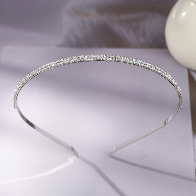 Braut-Tiara Rd lala, Strasssteine, Kristall, Silberfarben, Damen - Bild 1
