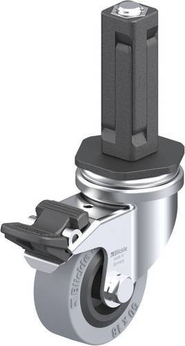 Blickle Lenkrolle LRA-VPA 50G-FI-EV02 mit Feststeller in Schwarz und Grau, Rad-Durchmesser: 50 mm, Tragfähigkeit: 40 kg - Bild 1