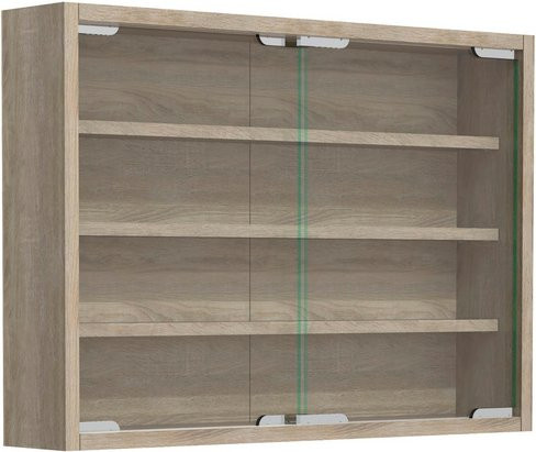 VCM Hängevitrine Agisa in Beige mit Glastüren und Regalböden, B/H/T: 57 x 40 x 10 cm