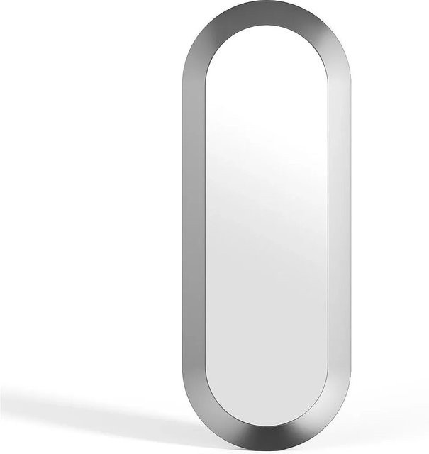 Vente-unique Wandspiegel Zirya oval in Silber, Durchmesser: 60 cm - Bild 1