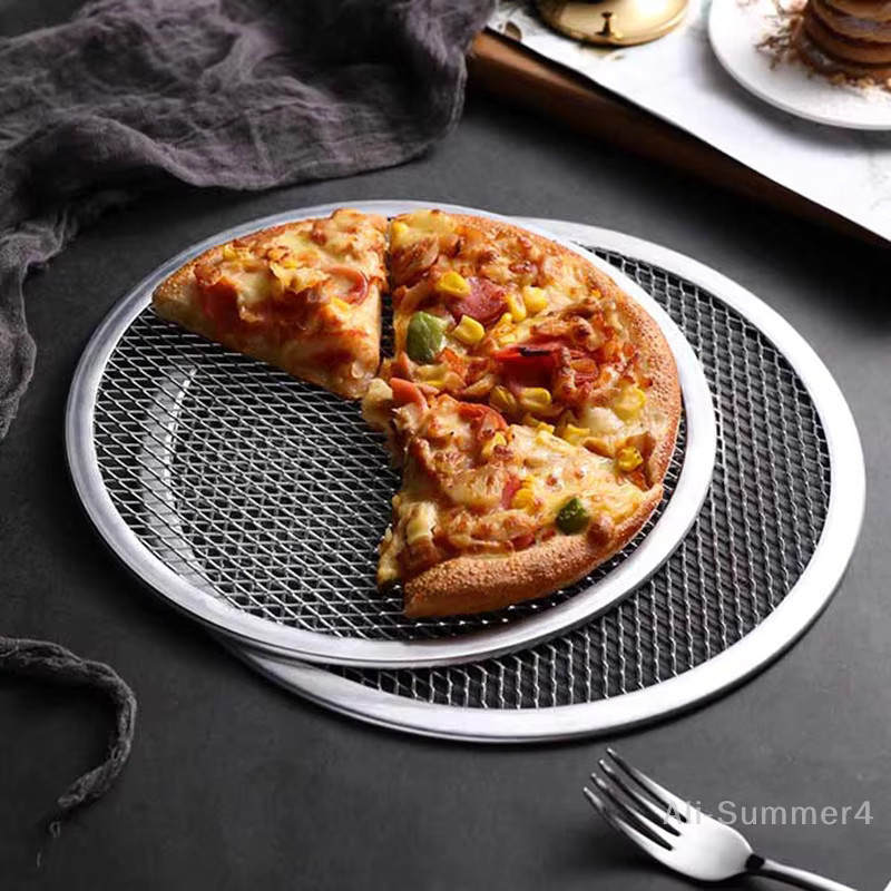 Runde Pizzaform aus Aluminiumlegierung mit Antihaftbeschichtung in Silber, 8-13 Zoll - Bild 3