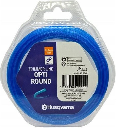 Husqvarna Opti Rundtrimmerfaden Blau, Durchmesser: 1,5 mm, Länge: 15 m - Bild 1