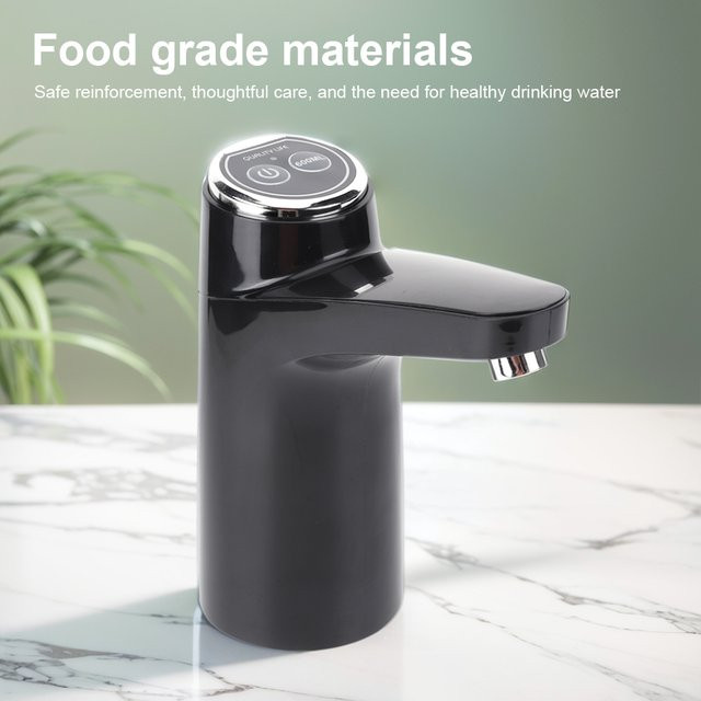 ATUOTIN Tragbare elektrische Wasserflaschenpumpe in Schwarz mit USB-Aufladung und intelligentem automatischem Wasserspender für Outdoor und Camping - Bild 1