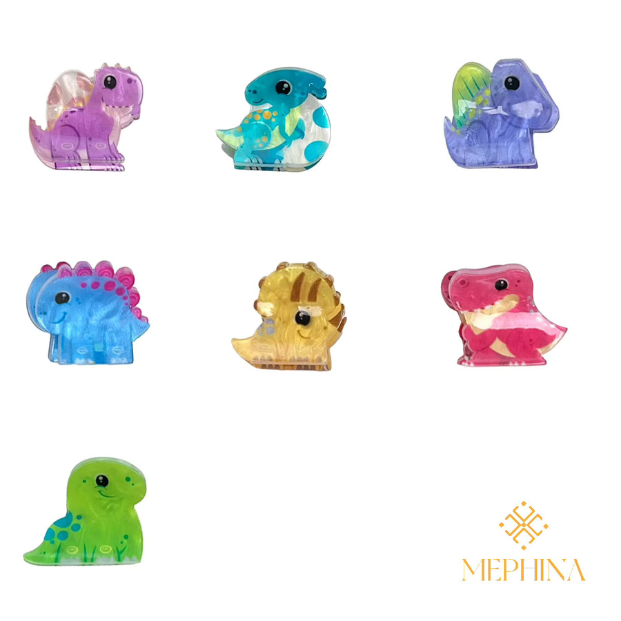 MEPHINA Haarklammern Dinosaurier-Design, 2 Stück, Damen - Bild 2