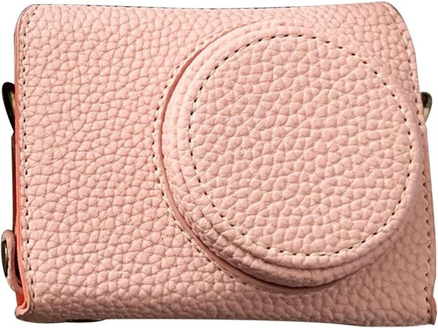 ZuiyouPet Kameratasche aus Vintage PU-Leder in Pink für Ricoh GR III, GR IIIx und GR3 mit Tragegurt und weichem Innenfutter - Bild 1