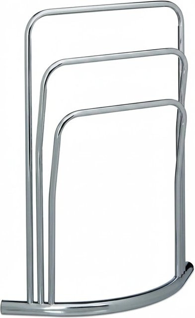 Relaxdays Handtuchständer aus Metall in Silber mit 3 Stangen, H x B x T: 85 x 66 x 20 cm - Bild 1