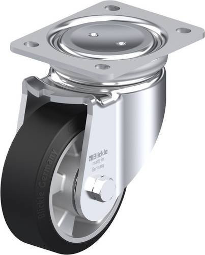 Blickle Lenkrolle LUH-ALEV 127K aus Stahl und Aluminium, Farbe Silber, Rad-Durchmesser: 125 mm, Tragfähigkeit: 300 kg - Bild 1