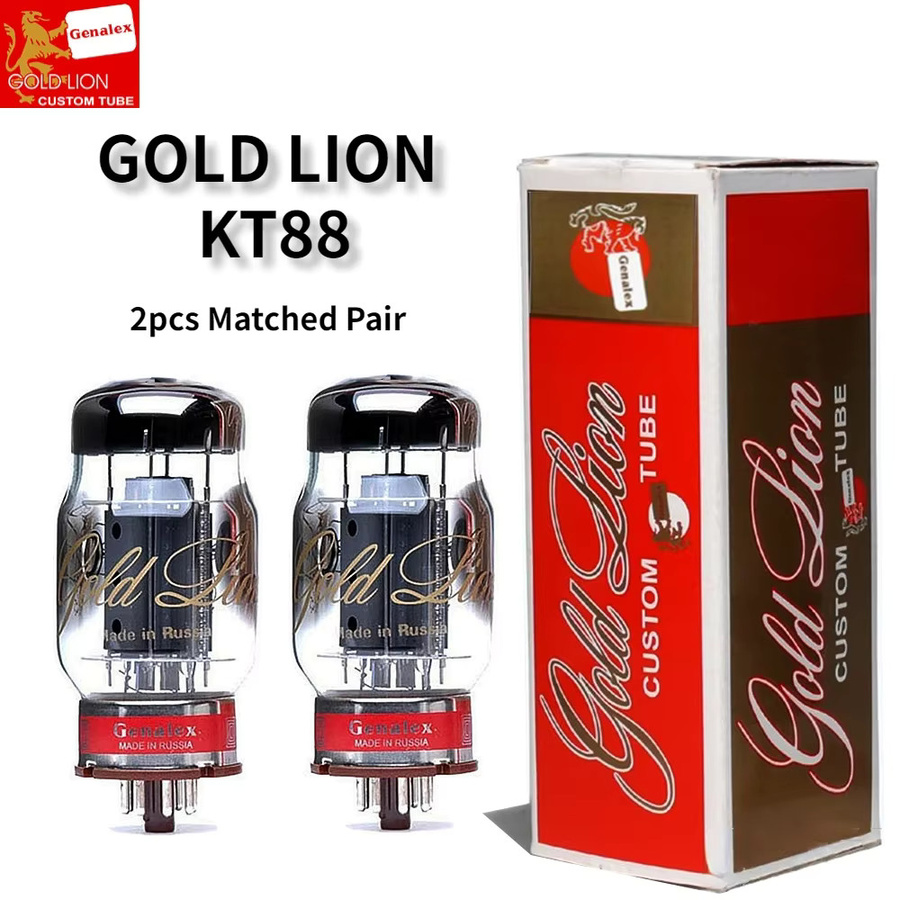 Gold Lion KT88 Vakuumröhre für HiFi-Audio-Verstärker, Quad-Set in Gold und Transparent, ersetzt KT77 KT66 EL34 6550 - Bild 2