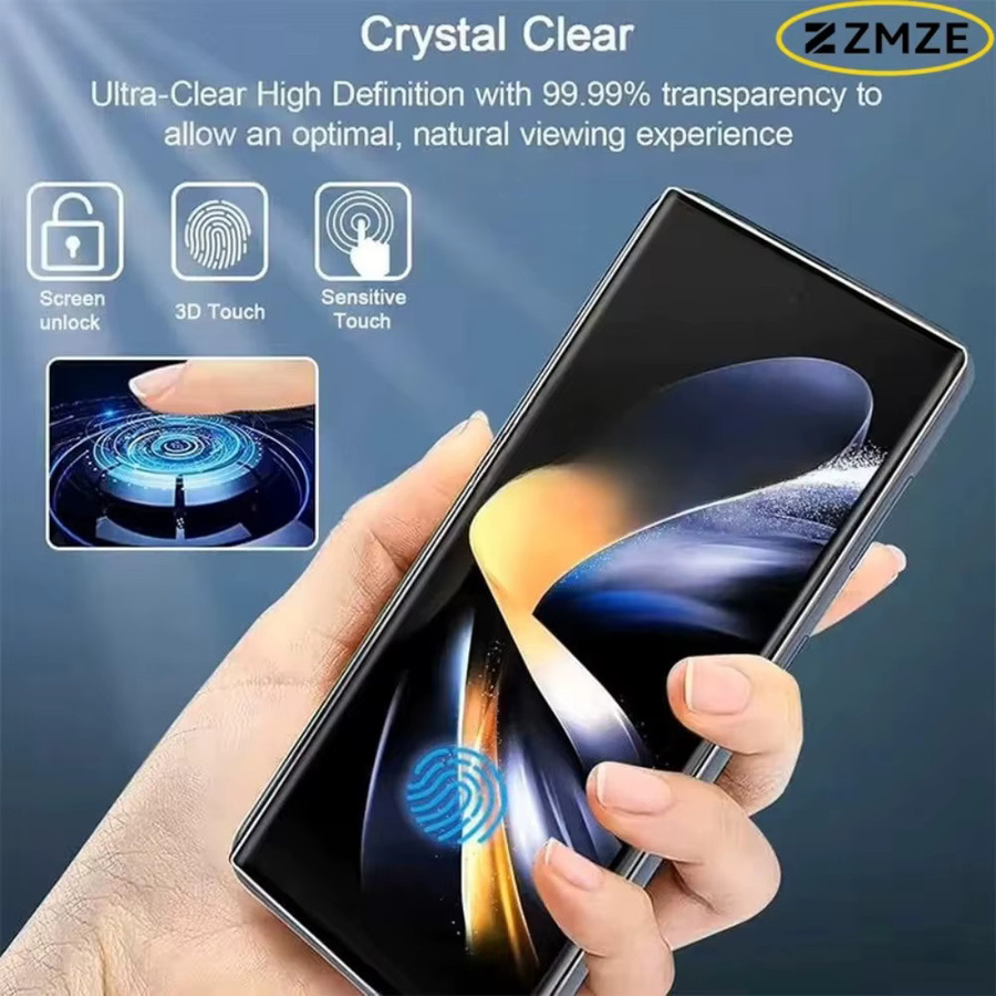 4er-Pack SnakeGlass Displayschutzfolien aus gehärtetem Glas für Samsung Galaxy Z Fold 7 6 5 4 3 2, transparent, kratzfest und HD-klar - Bild 2