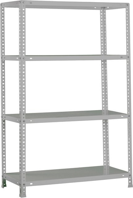 PROREGAL Schraubregal Panda Mid in Grau mit verstellbaren Fachböden, H x B x T: 150 x 90 x 40 cm - Bild 1