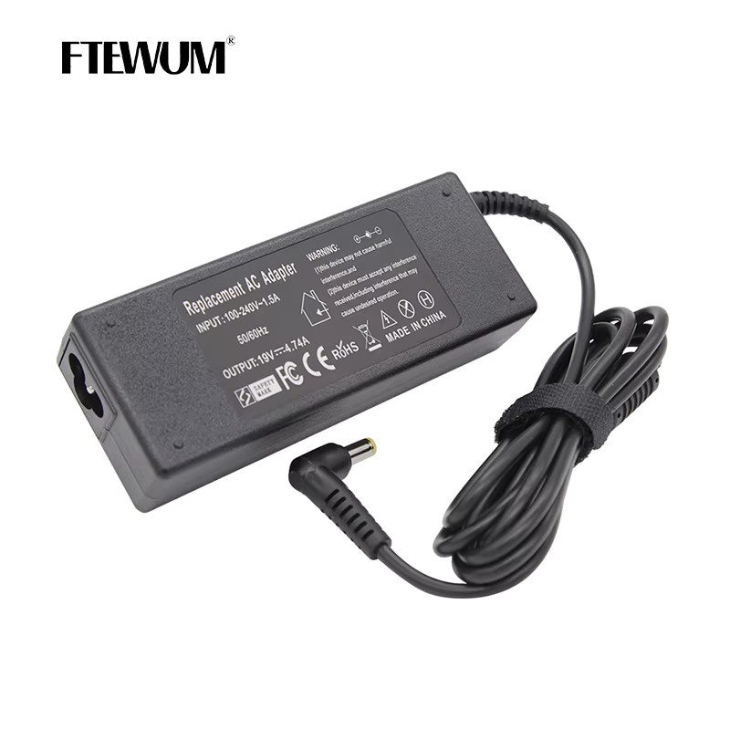 FTEWUM AC Laptop Ladegerät Power Adapter für Acer Aspire 5750G 5755G 5742G 5920G 7110 9300 E1-531 E1-571G, 19V 4,74A 90W, Schwarz, Stecker: 5,5 x 1,7 mm - Bild 2