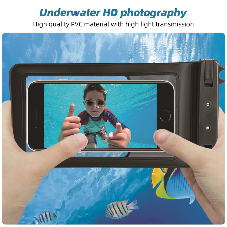 Wasserdichte Handyhülle von FONKEN für iPhone 11 12 13 14 15 Pro Max, Huawei Mate 60 und Xiaomi 13, empfindliche Touch-Bedienung, Farben: Schwarz oder Lila - Bild 4
