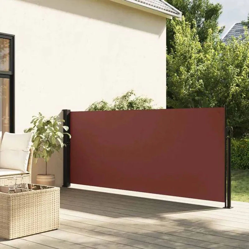 Ausziehbare Seitenmarkise von Vidaxl in Braun mit Maßen B: 500 cm, H: 140 cm - Bild 1