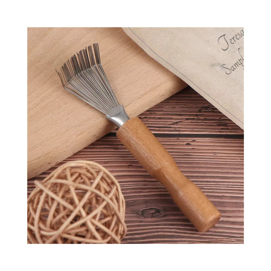 Haarpinsel Reiniger mit Holzgriff, Unisex - Bild 2