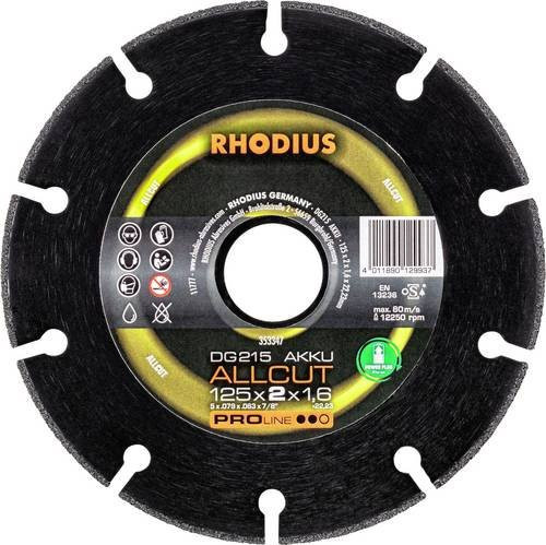 Rhodius Diamanttrennscheibe Universal Schwarz Durchmesser: 125 mm - Bild 1