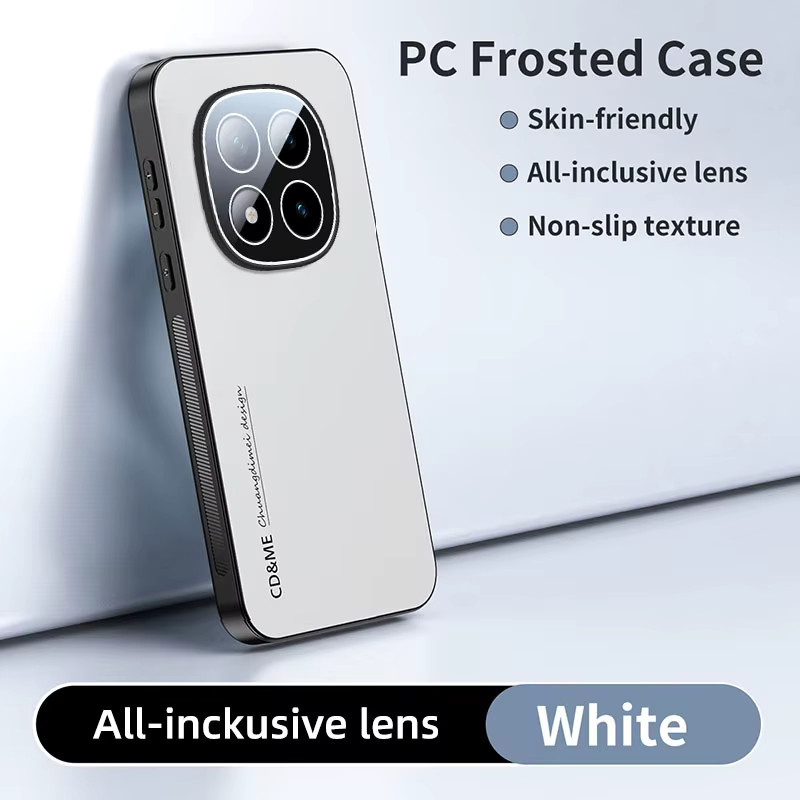 Matt Rotierender Ständer PC Frosted Case für Xiaomi Redmi Note 15 Pro+ und 14 Pro mit All-Inclusive-Objektivschutz in Weiß - Bild 5