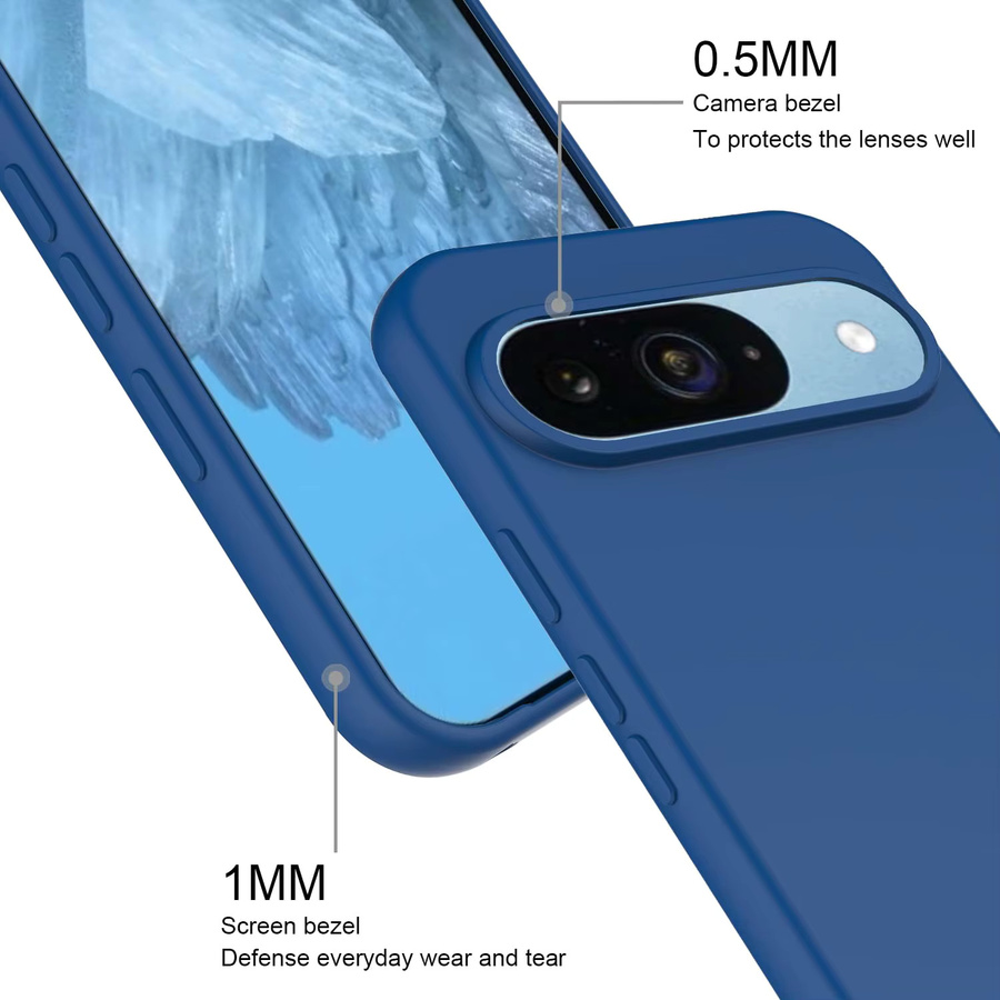 Original Flüssig-Silikon Handyhülle für Google Pixel 11 Pro XL, stoßfeste Schutzhülle in Schwarz oder Blau - Bild 4