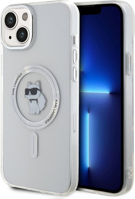 Karl Lagerfeld MagSafe Hülle IML Choupette für Apple iPhone 15 Plus und iPhone 14 Plus, Transparent - Bild 1