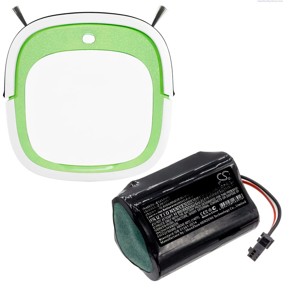 Cameron Sino Vakuum-Ersatzakku 3400mAh für Ecovacs TCR360, D36A, D36B, D36C, D36E, DA611, DB35, DA60 in Schwarz - Bild 1