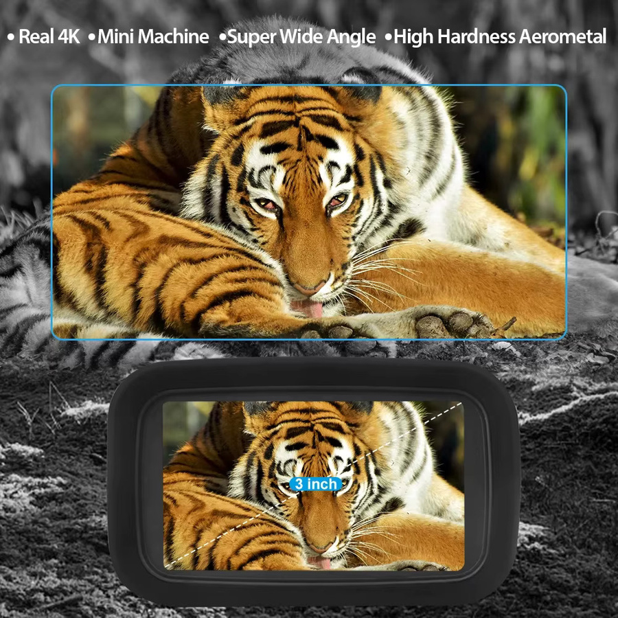 Digitales 4K HD Nachtsichtgerät mit 5X Zoom und Infrarot-Technologie, wasserdichtes Fernglas für Jagd und Camping in Schwarz - Bild 3