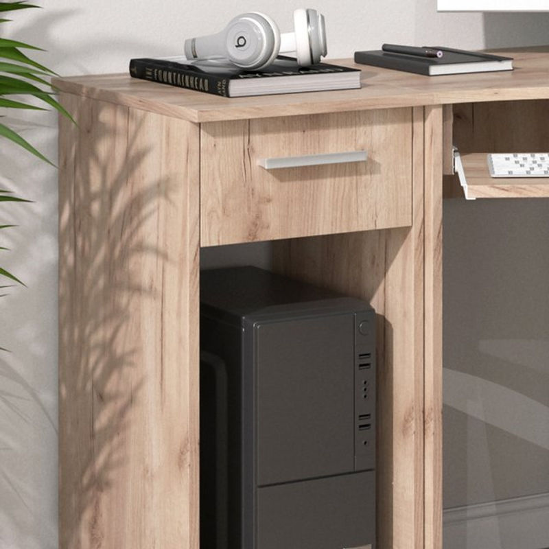 Vicco PC-Schrank Odin Beistellschrank in Sonoma Brown mit Schublade und PC-Fach - Bild 2