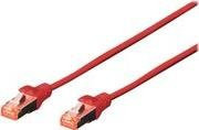 DIGITUS Professional Patch-Kabel CAT 6e RJ-45 auf RJ-45 SFTP PiMF Ethernet LAN, Rot, 10er Packung, Länge: 3,0 m - Bild 1