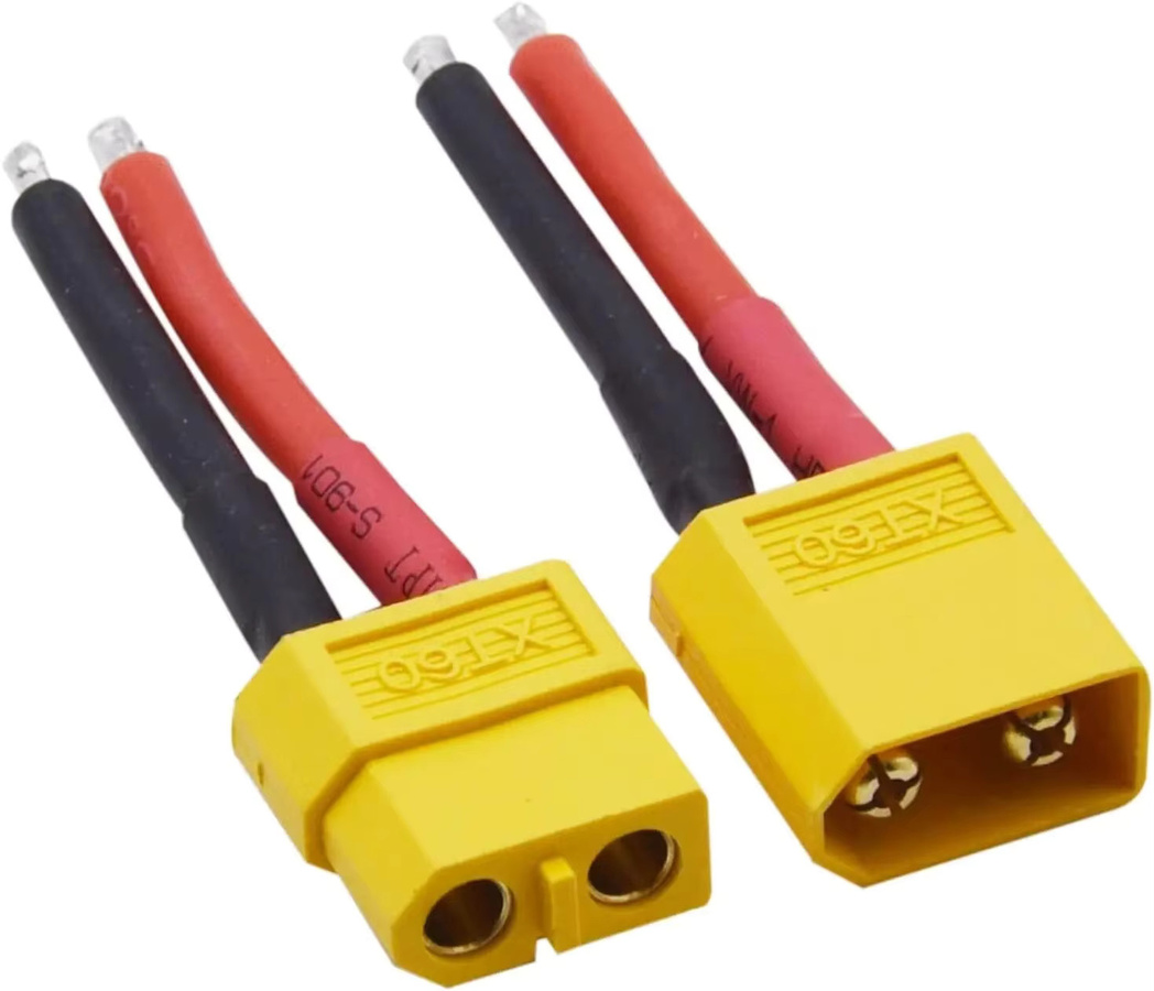 AOKIN XT60 Stecker Set mit 12/14 AWG Silikondraht in Gelb für RC Lipo-Batteriekabel und Drohnen - Bild 2