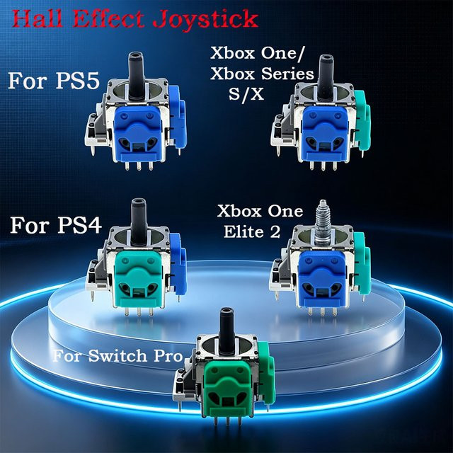 TingDong Ersatz Hall-Effekt 3D-Analog-Joystick für PS5, PS4, Xbox One und Xbox Series S/X Controller Reparaturteile in Multicolor - Bild 1