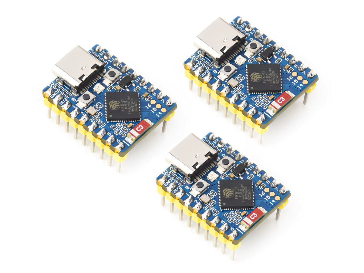 Waveshare ESP32-S3 Mini-Entwicklungsboard 3er-Set, Blau, 240 MHz Mikrocontroller mit C/C++ und MicroPython Unterstützung - Bild 2