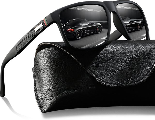 WSZ Sonnenbrille, quadratisch, Vollrand, Kunststoff, schwarz, Unisex - Bild 1