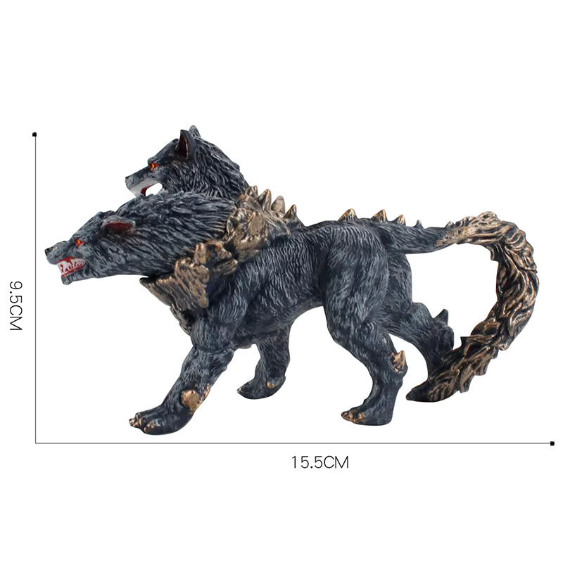 ODILO Cerberus Figur Mythischer zweiköpfiger Hund als Desktop Ornament aus Kunststoff in Mehrfarbig - Bild 4