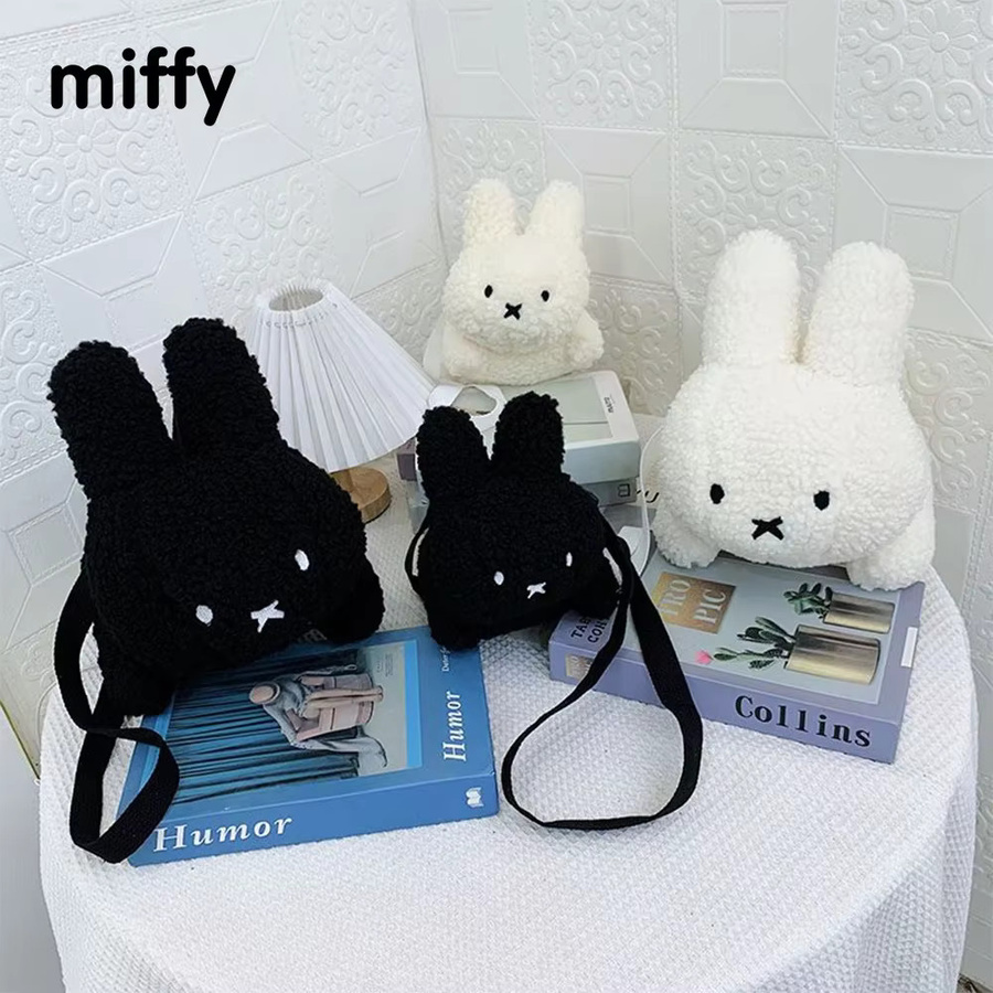Miffy Rabbit Plüschtasche Puppe, Tote Cartoon, Weiß - Bild 3
