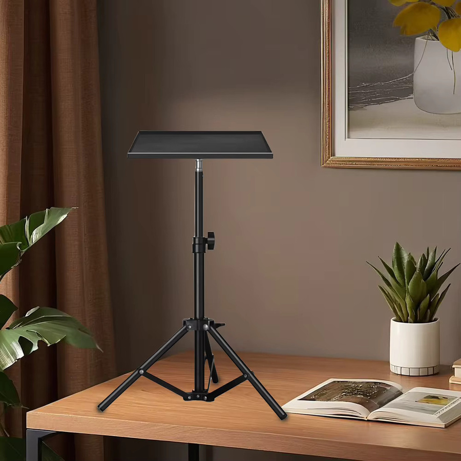 VODOOL Universal Stativablage mit 1/4 Zoll Gewinde in Schwarz, höhenverstellbarer Kamerahalter und Laptop-Ständer für DSLR Kameras und Projektoren - Bild 4