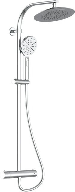 Schütte Duschset Madura Fresh in Chrom mit Thermostatarmatur, Überkopf-Brause und Handbrause mit Regen- und Massagefunktion - Bild 1