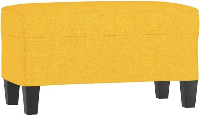 vidaXL Sitzbank in Hellgelb mit Stoffbezug, B/T/H: 70 x 35 x 41 cm - Bild 1