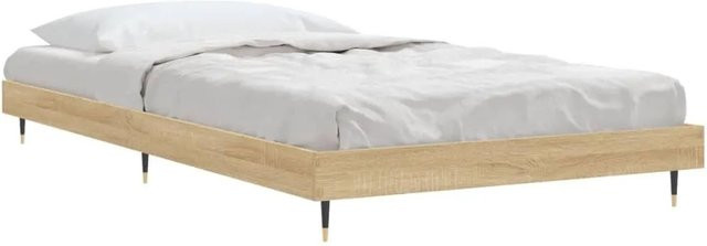 vidaXL Bettgestell ohne Matratze in Sonoma-Eiche, Farbe Braun, B/T/H: 90 x 200 x 203 cm - Bild 1