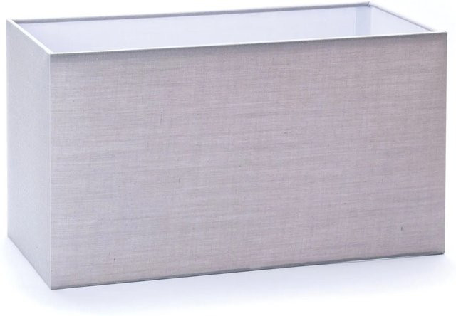 Orion Lightstyle Lampenschirm Rechteckig aus Stoff in Grau, B/T/H: 32 x 16 x 18 cm, E27 - Bild 1