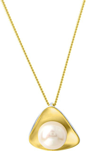 Celesta Halskette 925 Silber, vergoldet, Perle, Damen - Bild 1