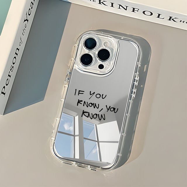 Apple iPhone Handyhülle mit Inspirierenden Zitaten Muster in Transparent - Bild 1