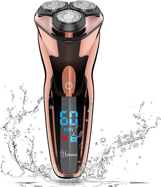 Hatteker Elektrischer Rasierer für Herren, Wasserdicht, LED-Digitalanzeige - Bild 1