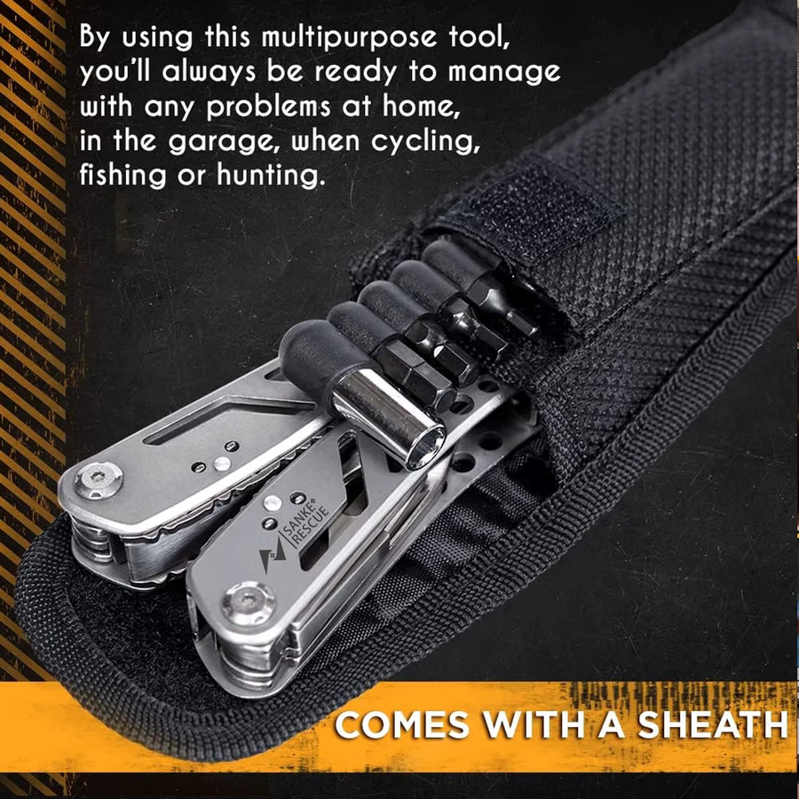 Sanke Rescue 24-in-1 Multitool-Zange in Silber für Outdoor und Camping - Bild 6