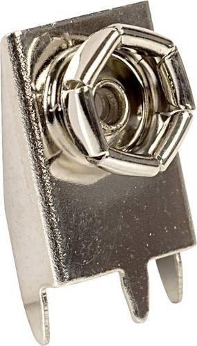 TRU COMPONENTS Einzelkontakt 1x 9V Block Druckknopfanschluss (+ve) in Silber - Bild 1