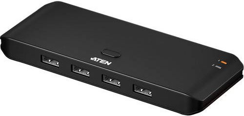 ATEN US4224 USB 2.0 Umschalter 2x4 Sharing Switch Schwarz - Bild 1